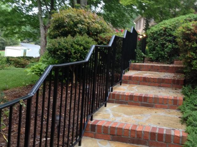 Basic wrought iron rails for unusual installation needs