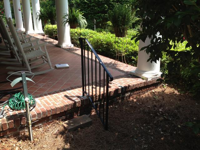 Basic wrought iron rails even for small jobs