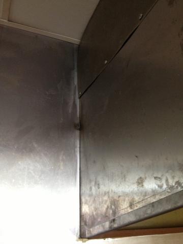 Stainless steel welding repair and fabrication - restaurant kitchen vent hood and stainless wall covering