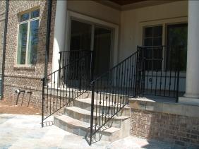 Ornamental Wrought Iron Railing with baluster collar pattern